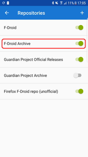 F-Droid Repositories: F-Droid Archive