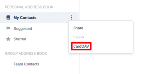 Synology Contacts: how to get CardDAV URL (1)